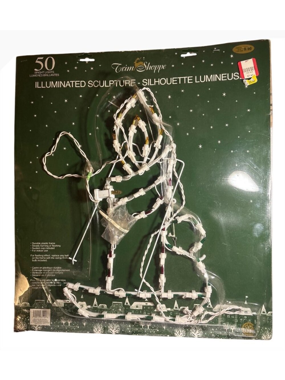 Trim Shoppe Illuminated Candle Silhouette 50 Lights Indoor Use 18x12" New